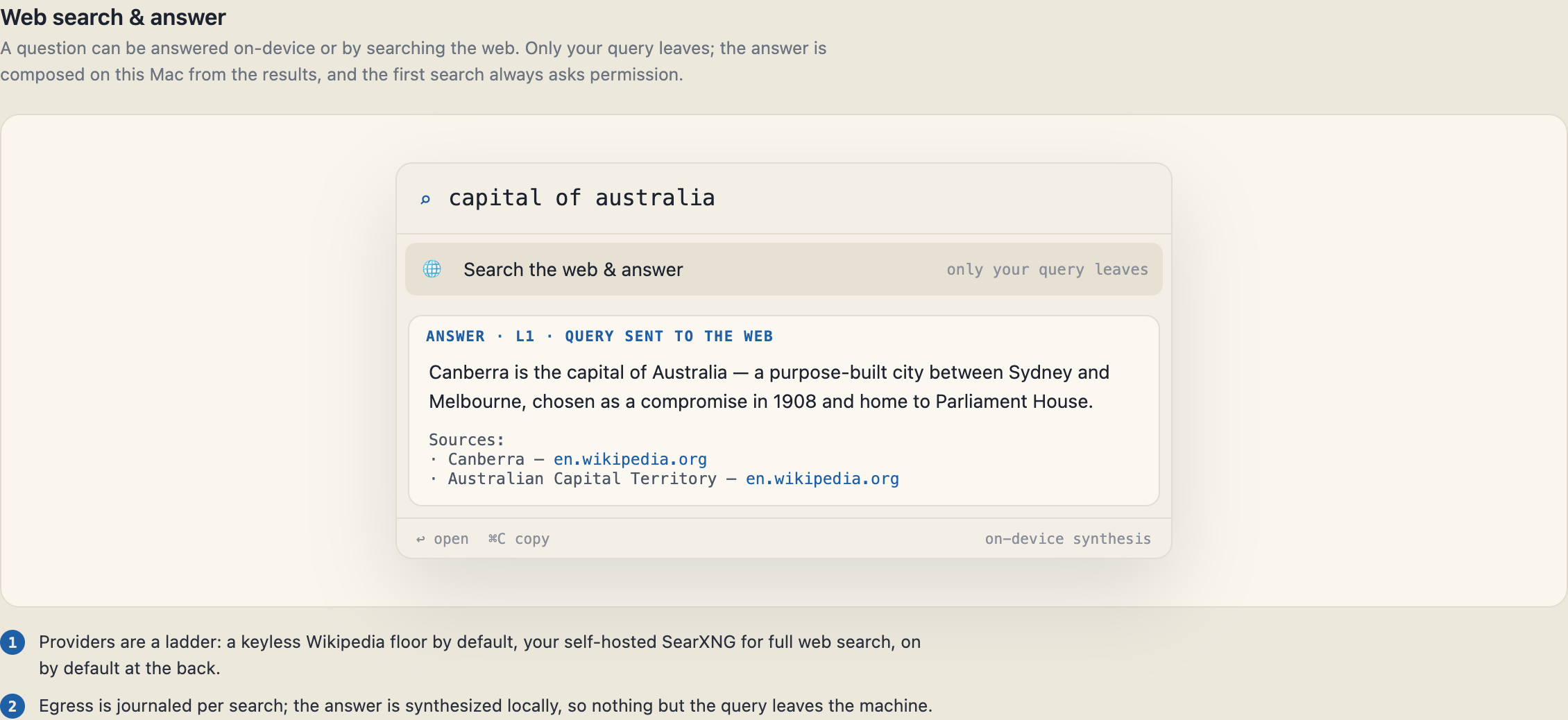 Web search & answer